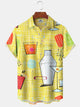 Alohadaddy 60s Mid-Century Vintage Geometric Hawaiian Cocktail Pocket Shirt