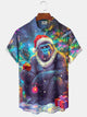 Alohadaddy Vintage Gorilla Funny Christmas Lights Holiday Hawaiian Shirt