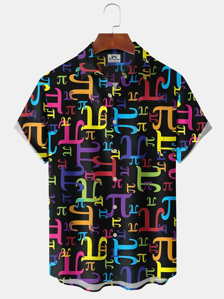 Alohadaddy Retro Geometry Math Pi Fun Pocket Shirt
