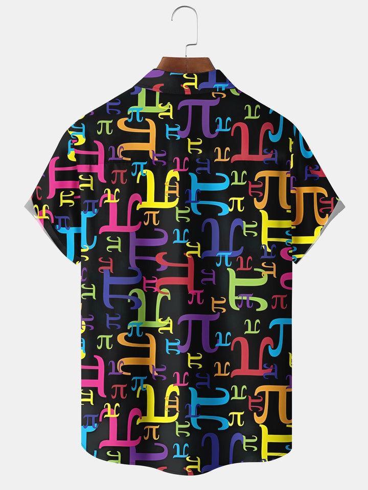 Alohadaddy Retro Geometry Math Pi Fun Pocket Shirt