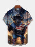 Alohadaddy Holiday American Flag Bison Independence Day Fireworks Shirt