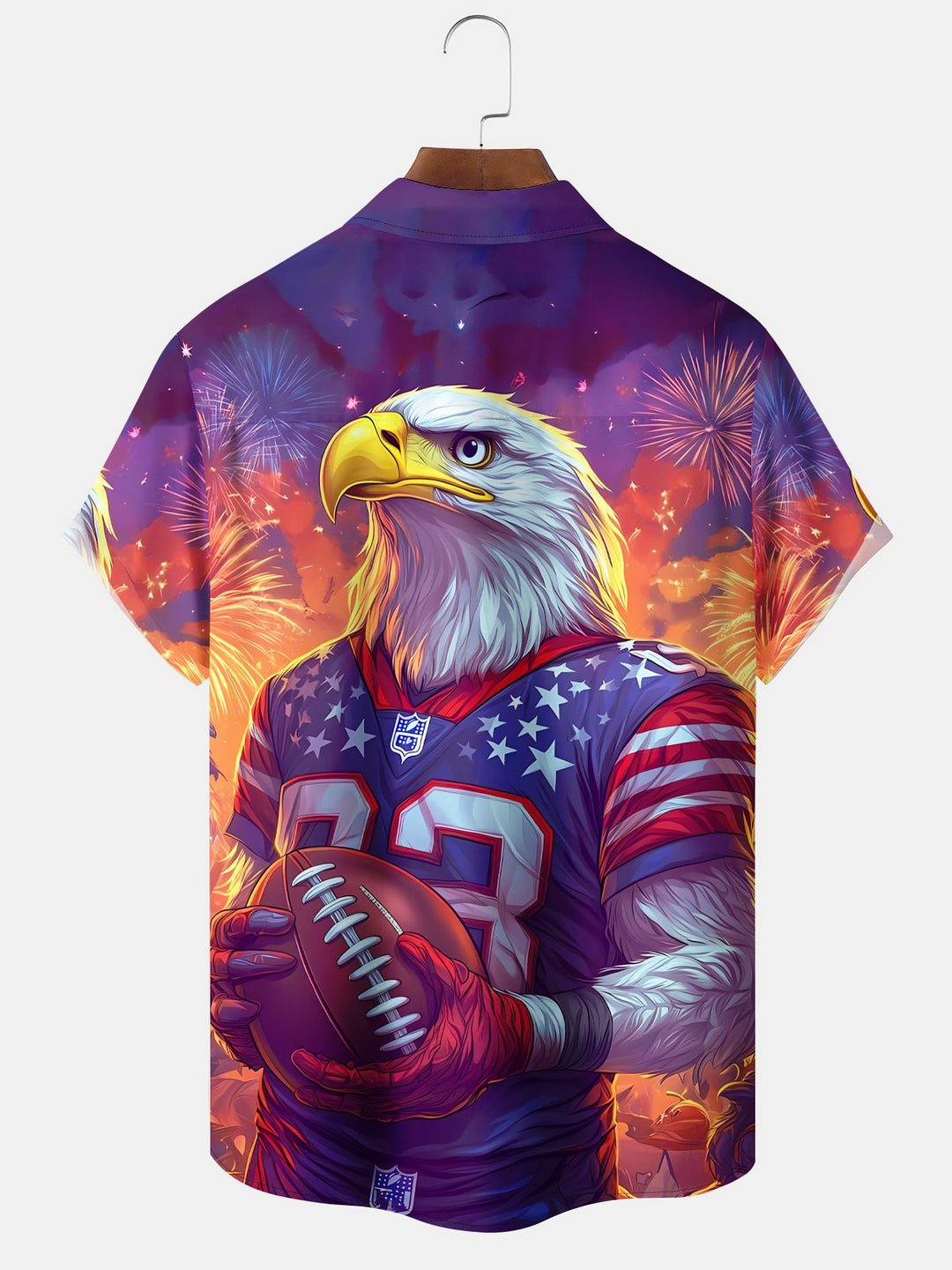 Alohadaddy Holiday American Flag Eagle Independence Day American Football Shirt