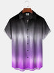 Alohadaddy Vintage Gradient Stripe Textured Short Sleeve Shirt