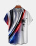 Alohadaddy® Men's Holiday Patriotic Abstract Gradient Cyber Future Streamline Light Palm Tree Print Retro Button Down Short-Sleeve Shirt Big & Tall