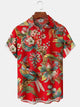 Alohadaddy Hawaiian Vintage Floral Parrot Tropical Leaves Vacation Shirt