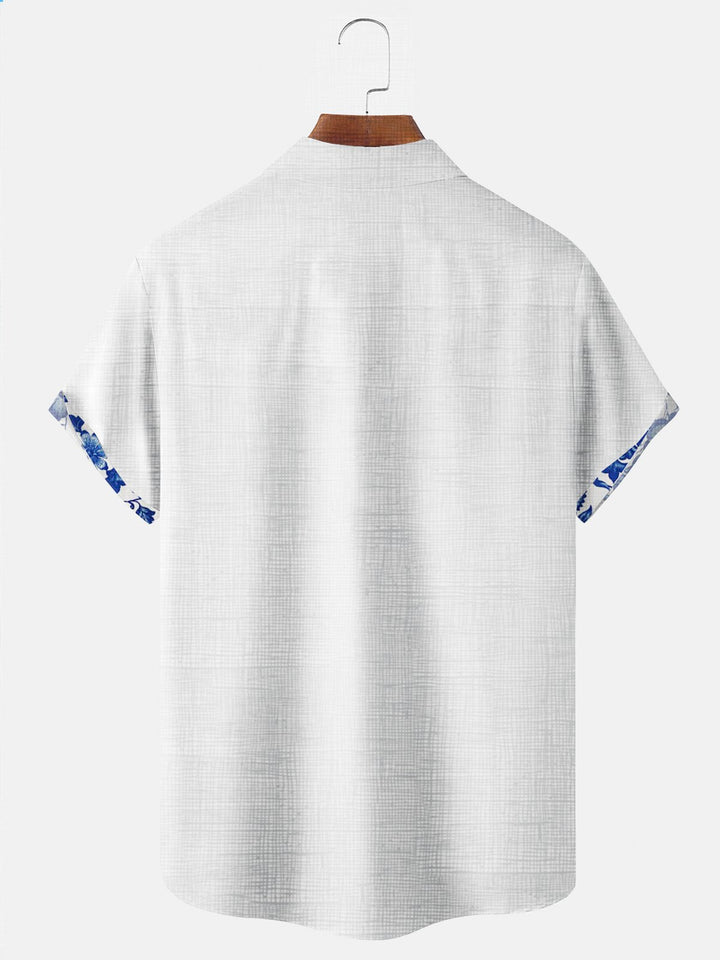 Alohadaddy Cotton-Linen Casual Shirts Natural Breathable Summer Lightweight Hawaiian Shirts