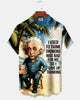 Alohadaddy® Men's Hawaiian Coconut Tree Art Poster Shirt Short-Sleeve Big & Tall