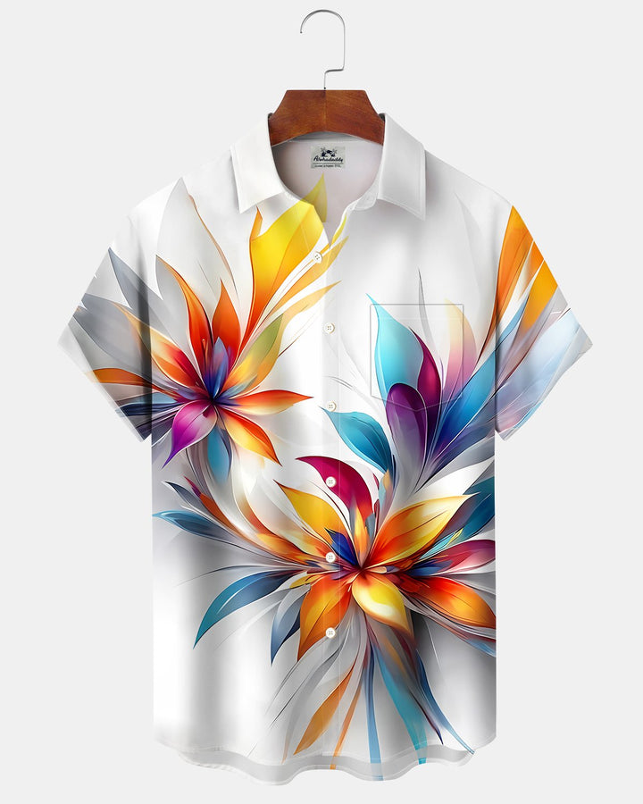 Alohadaddy® Hawaiian Art Floral Print Men&