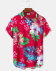 Chemise à manches courtes à imprimé floral tropical hawaïen Alohadaddy