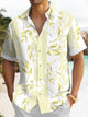 Alohadaddy Beach Vacation Men's Hawaiian Shirt Plant Leaf Print Pocket Shirt