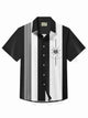Alohadaddy 50's Vintage Bowling Shirt Medieval Geometry Stretch Quick Dry Camp Pocket Shirt Big Tall