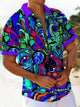 Alohadaddy Retro 70s Psychedelic Abstract Music Pocket Shirt
