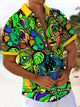 Alohadaddy Retro 70s Psychedelic Abstract Music Pocket Shirt