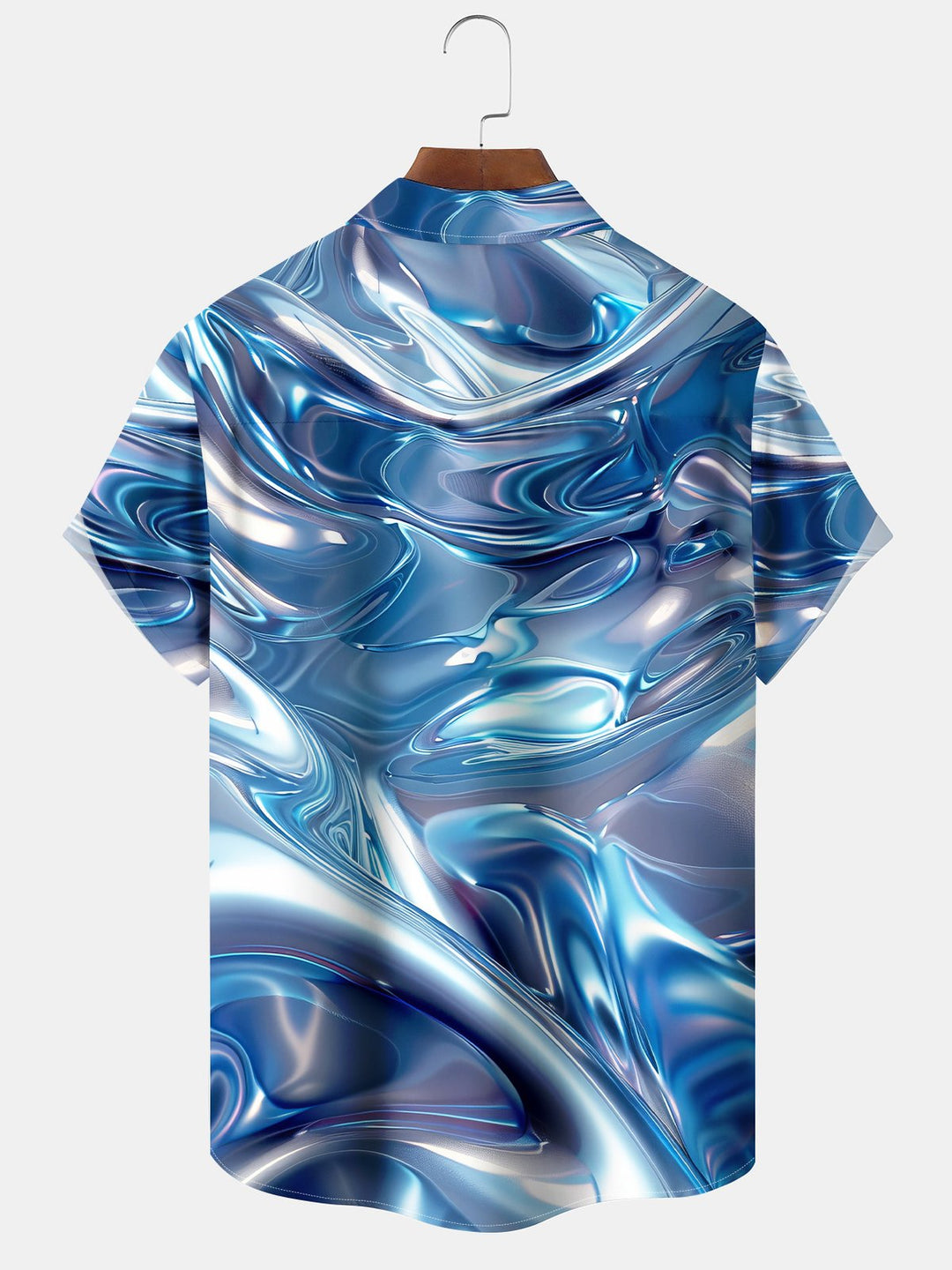 Alohadaddy 3D Abstract Gradient Psychedelic Art Retro Pocket Shirt