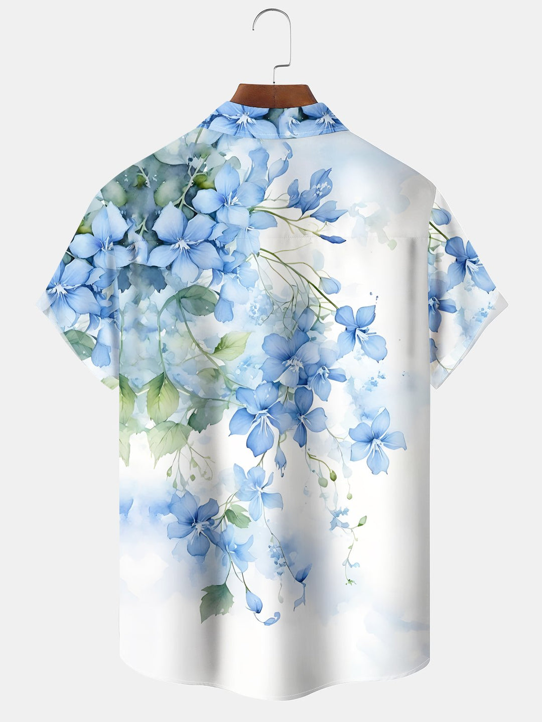 Alohadaddy Hawaiian Floral Smudge Art Pocket Button-Down Shirt