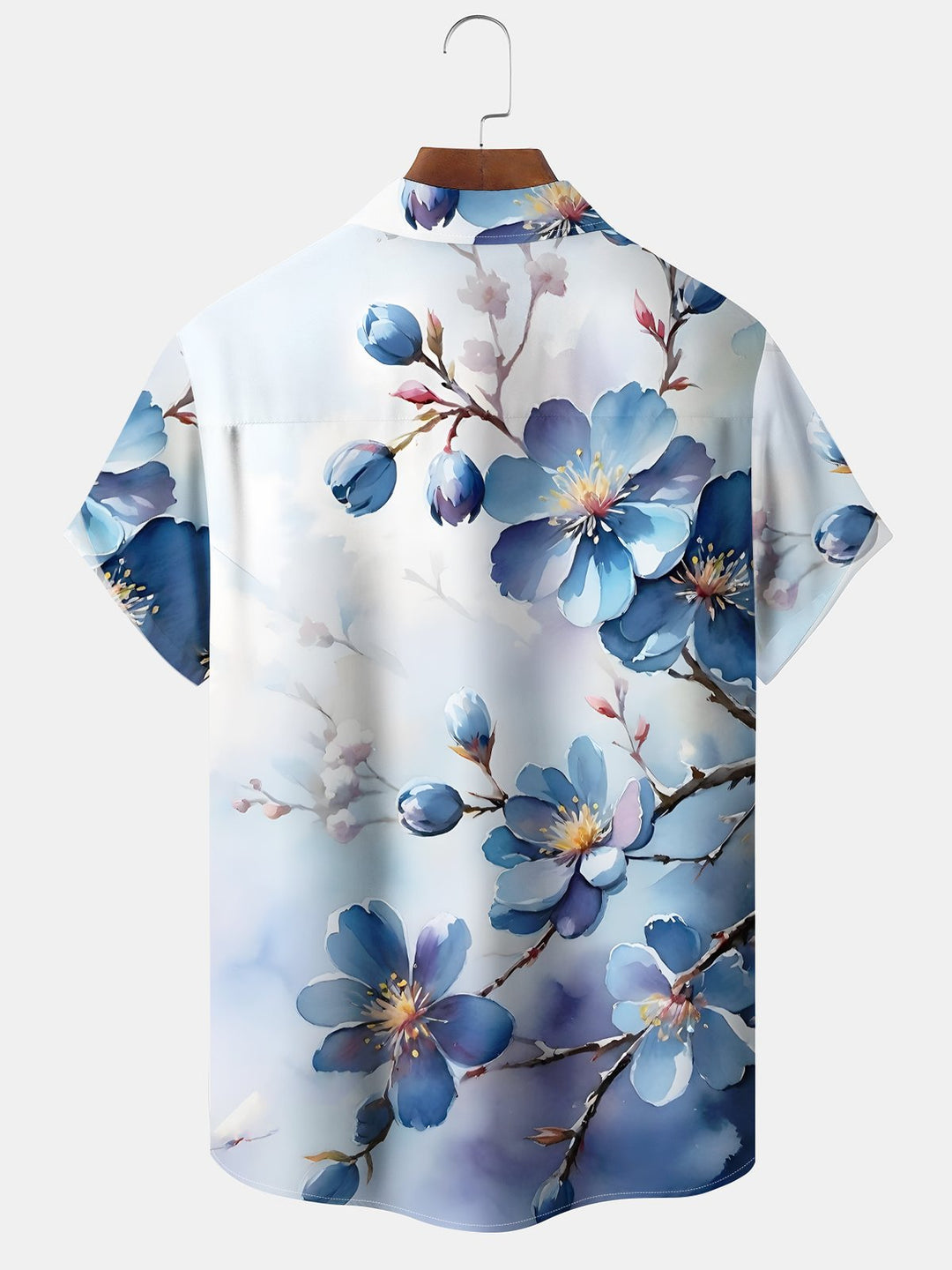 Alohadaddy Hawaiian Floral Aloha Art Large Size Pocket Buttoned Shirt