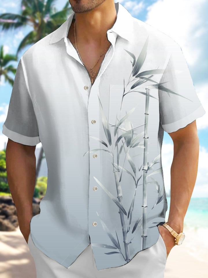 Alohadaddy Hawaiian Floral Bamboo Gradient Vacation Men&