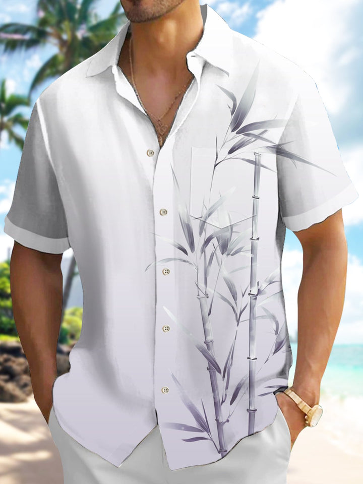 Alohadaddy Hawaiian Floral Bamboo Gradient Vacation Men&