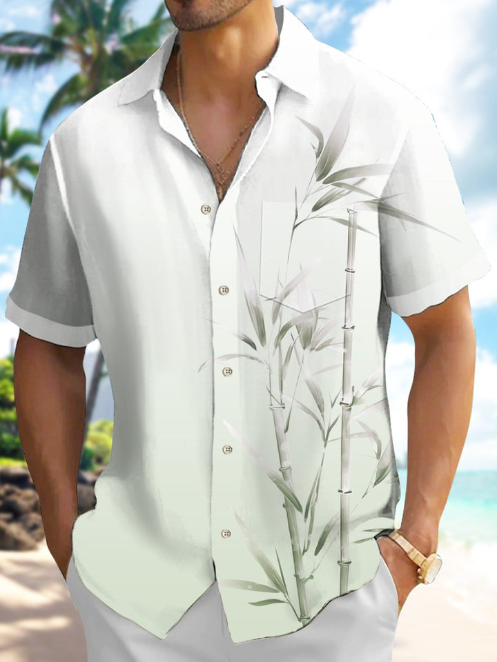 Alohadaddy Hawaiian Floral Bamboo Gradient Vacation Men&