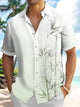 Alohadaddy Hawaiian Floral Bamboo Gradient Vacation Men's Pocket Stretch Plus Size Shirt