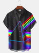 Alohadaddy Retro Music Geometric Gradient Rock Men's Pocket Stretch Large Size Shirt