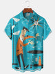 Alohadaddy Vintage Geometric Mid-Century Modern Cocktail Shirt for Men