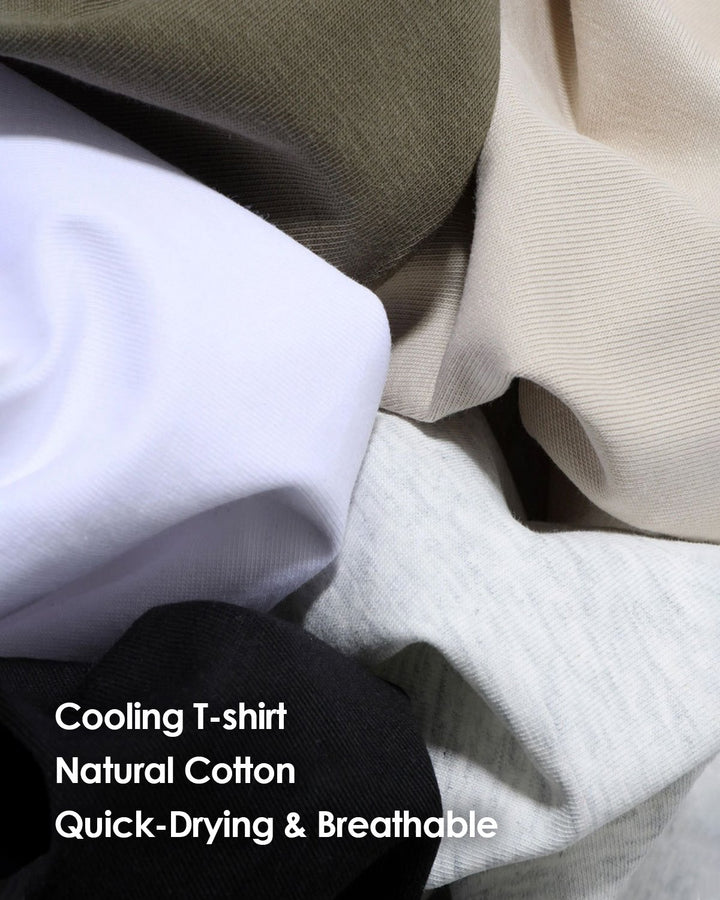 Alohadaddy® Sorona Fiber Cotton Cooling Antibacterial Short-Sleeve T-Shirt