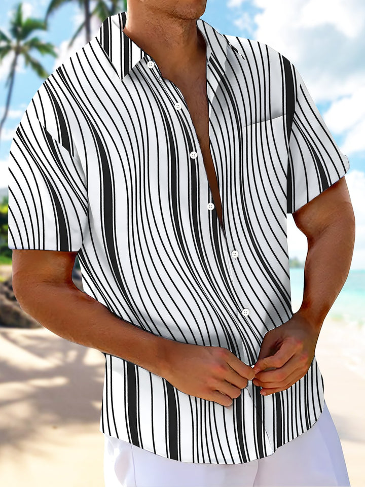 Alohadaddy Retro Geometric Gradient Basic Line Men&