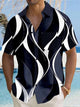 Alohadaddy Vintage Geometric Stripe Gradient Pocket Shirt