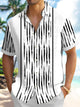 Alohadaddy Retro Geometric Texture Breathable Cool Stretch Pocket Shirt