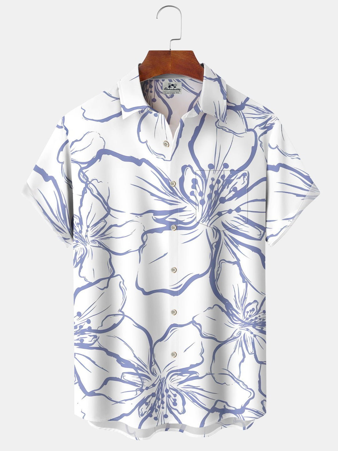 Alohadaddy Hawaiian Floral Tropical Basic Breathable Plus Size Shirt