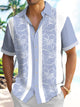 Alohadaddy Pocket Vintage Bowling Plant Floral Print Beach Men's Hawaiian Shirt Top
