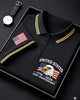 Alohadaddy® Men's Vintage Heritage USA 250th Anniversary Bald Eagle Head Flag Graphic Short Sleeve Polo Shirt Big & Tall