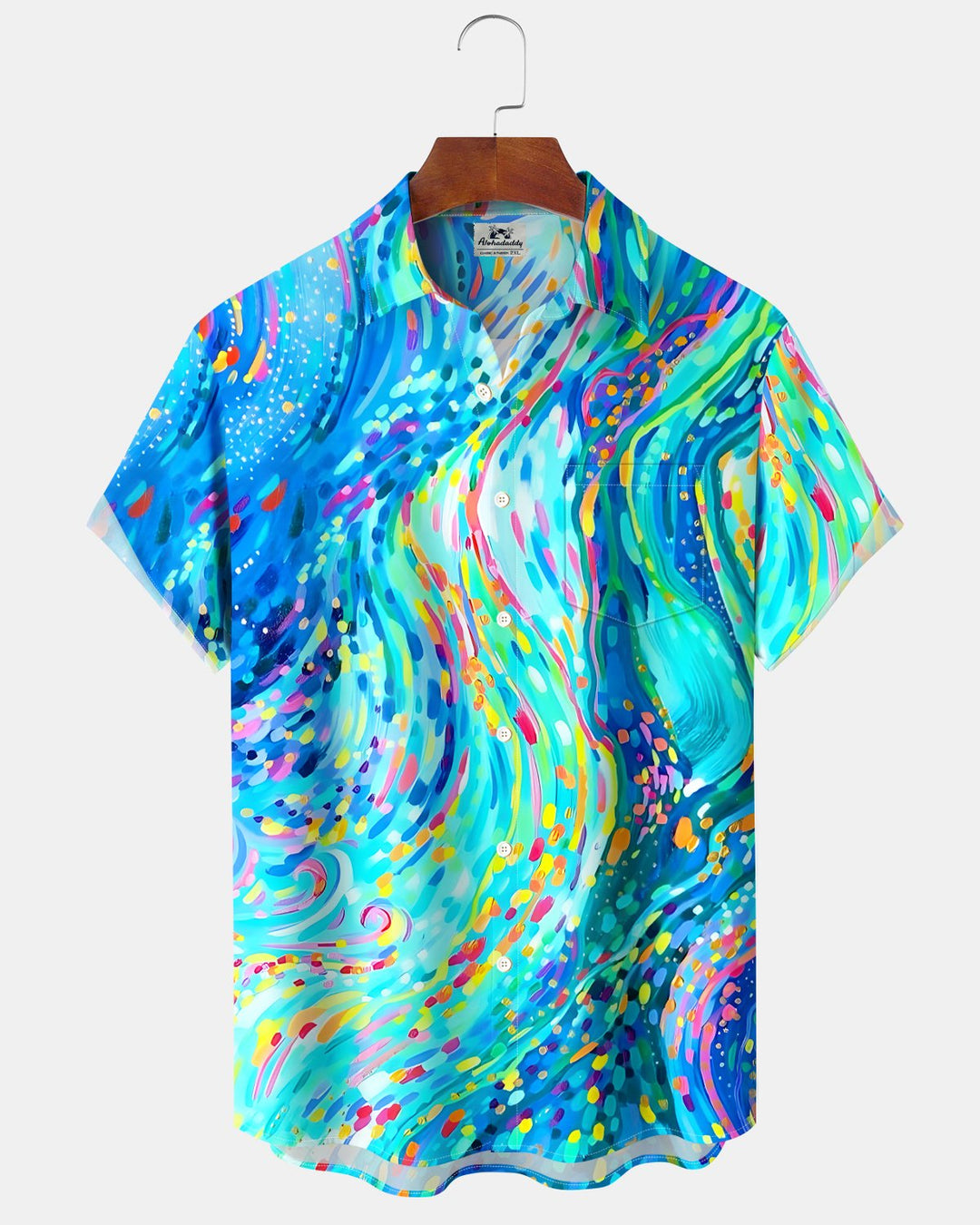 Alohadaddy® Retro Abstract Art Gradient Geometric Shirt