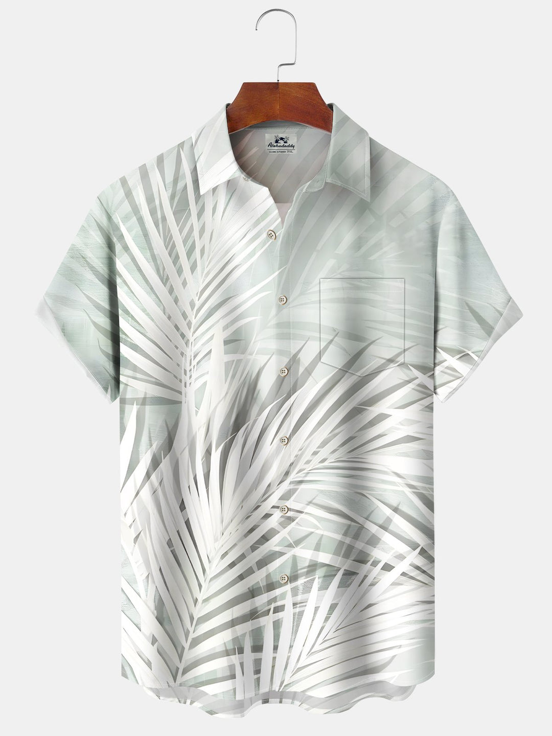 Alohadaddy Hawaiian Floral Tropical Leaves Moisture Wicking Shirt