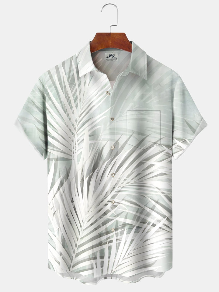 Alohadaddy Hawaiian Floral Tropical Leaves Moisture Wicking Shirt