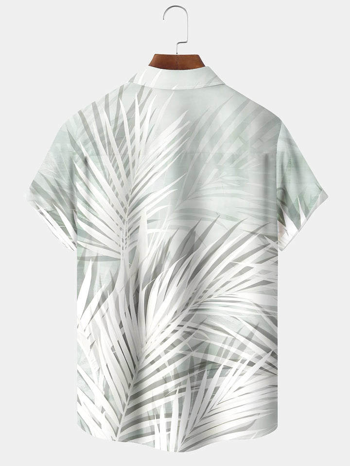 Alohadaddy Hawaiian Floral Tropical Leaves Moisture Wicking Shirt