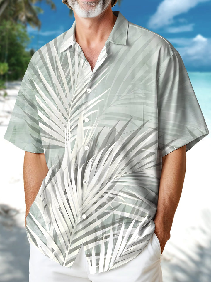 Alohadaddy Hawaiian Floral Tropical Leaves Moisture Wicking Shirt