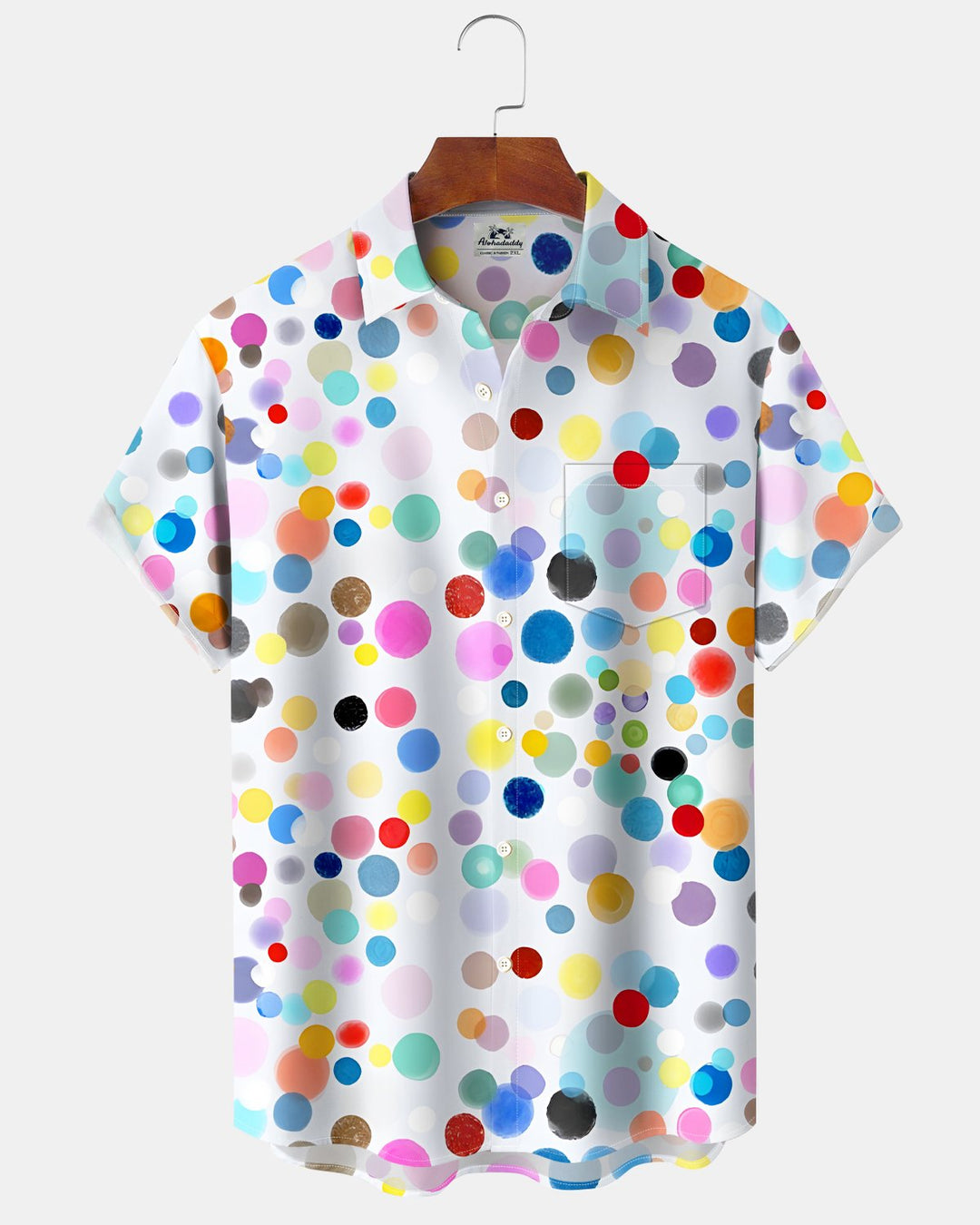 Alohadaddy® Retro Art Gradient Polka Dot Geometric Shirt