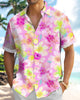 Alohadaddy® Hawaiian Floral Tropical Plant Watercolor Men's Shirt
