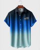 Alohadaddy® Men's Independence Day American Flag Gradient Striped Short-Sleeve Shirt