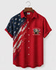 Alohadaddy® Holiday Men's Independence Day Flag Eagle Short Sleeve Shirt
