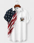 Alohadaddy® Holiday Men's Independence Day Flag Eagle Short Sleeve Shirt
