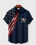 Alohadaddy® Holiday Men's Independence Day Flag Eagle Short Sleeve Shirt