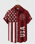 Alohadaddy® Flag 250th Independence Day Commemorative Short-Sleeve Shirt