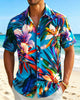 Alohadaddy® Hawaiian Classic Floral Tropical Plant Short-Sleeve Shirt