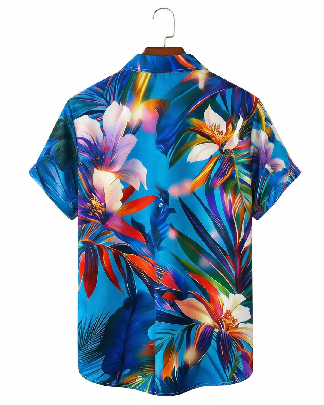 Alohadaddy® Hawaiian Classic Floral Tropical Plant Short-Sleeve Shirt