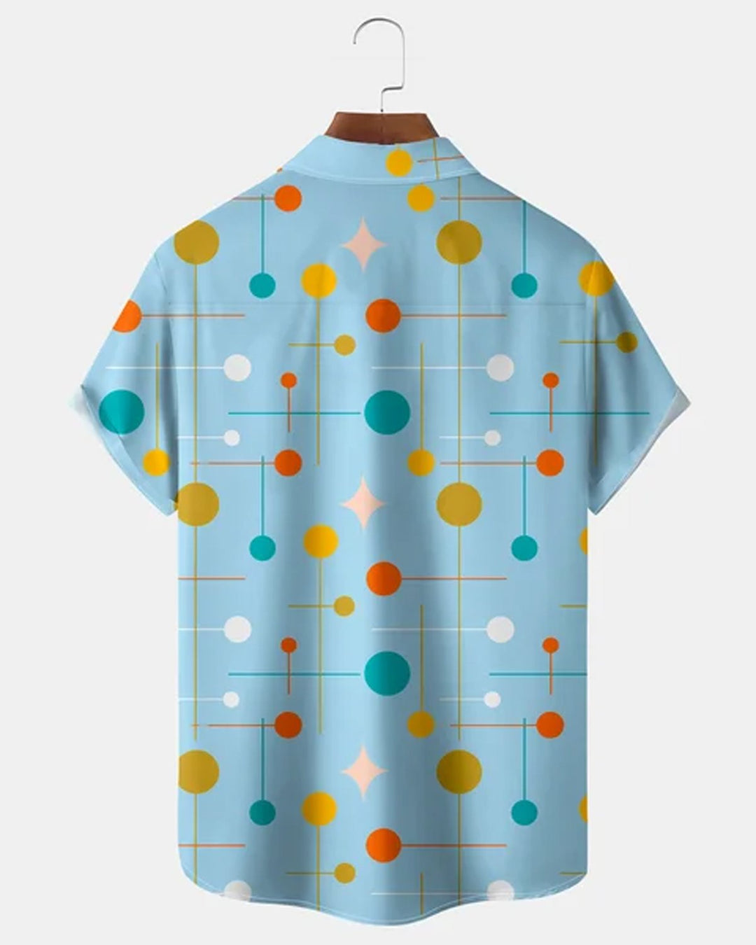 Alohadaddy® Retro Atomic Geometric Short-Sleeve Hawaiian Shirt