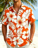 Alohadaddy® Hawaiian Floral Hibiscus Tropical Resort Short-Sleeve Shirt