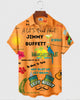 Alohadaddy® Hawaiian Parrot Print Art Button Pocket Cardigan Men's Short Sleeve Shirt Big & Tall